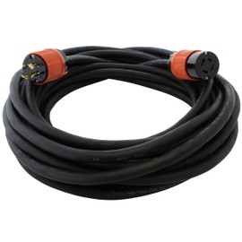 AC WORKS [L1520PR] SOOW 12/4 NEMA L15-20 20A 3-Phase 250V Industrial Rubber Extension Cord (10FT)