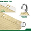 Goleray Sun Shade Sail 9'x11' Straight Edge with Grommets Rectangle