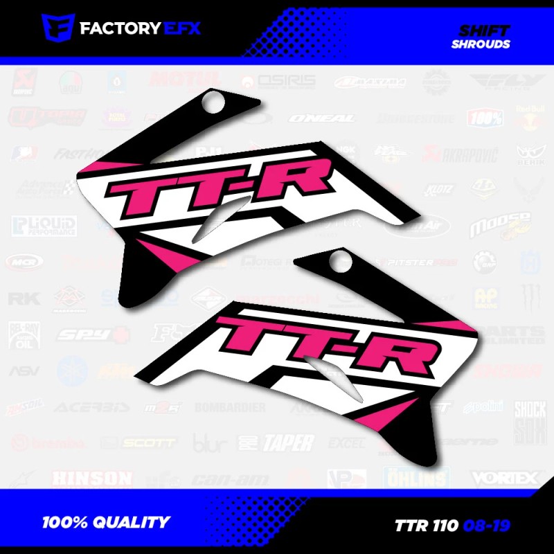 Factory EFX Black & Pink Shift Racing Graphics Kit fits