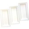 Biodegradable Sugarcane Bagasse Plates - Rectangle - 10" x 5"