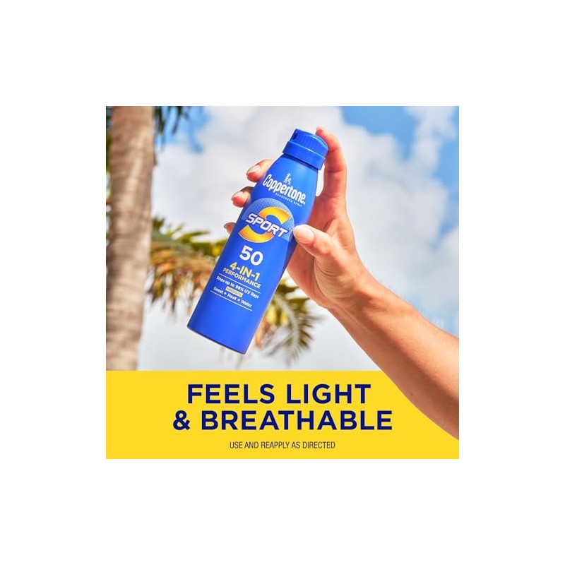 Coppertone Coppertone Sport Sunscreen Spray SPF 50, Water Resistant Spray