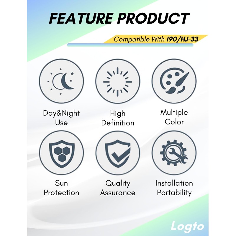 Logto Compatible With HJC i90 Helmet Visor Replacement HJ 33