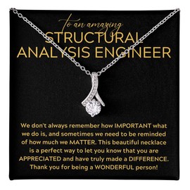 Structural Analysis Engineer Necklace Message Card Box Alluring Standard - We Don't Always Remember - Appreciation Engineering Science Coworker