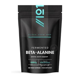 Fermented Beta-Alanine 1500mg – 120 Vegan Capsules – with BioPerine® for Enhanced Absorption – Resealable and Recyclable Pouch by Alpha01