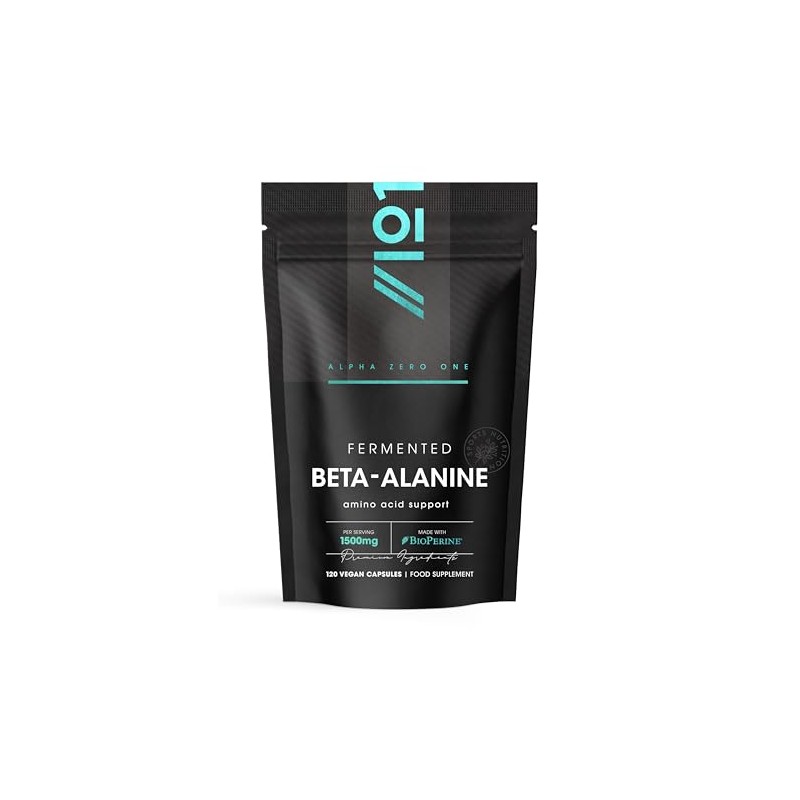 Fermented Beta-Alanine 1500mg – 120 Vegan Capsules – with BioPerine®