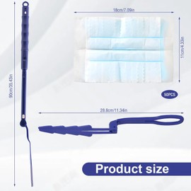 LNSYSNS Pack of 50 dust catchers, easy to replace, duster, equipped with 1 telescopic handle and 1 folding handle, handy dust magnetic duster, effectively cleans dust and hair