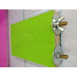 Hypeety Colorful Bird Perch Stand Platform for Parrot Macaw African Greys Budgies Parakeet Cockatiels Natural Wood Paw Grinding Clean Cage Toy (Random Color)(B)