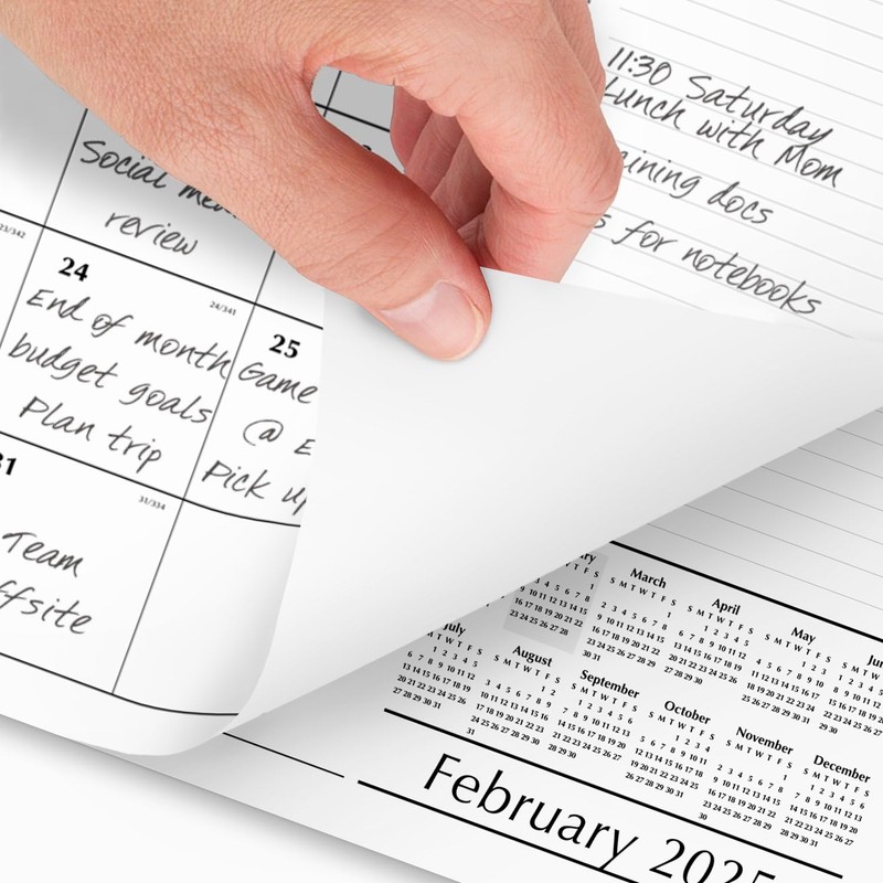 AT-A-GLANCE 2025 Desk Calendar, Monthly, Desk Pad, 17-3/4" x 11",