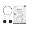 KnitPro - KnitPro Acciaio Inox Nero/Argento 360° Cavo Girevole Intercambiabile