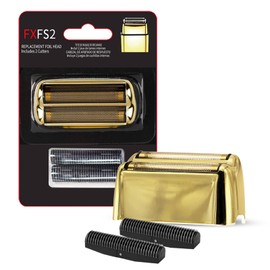 OXSITO 1Pack Golden Pro Replacement Foil and Cutters for Babylis FXFS02 Series MetalFX Double Foil Shavers