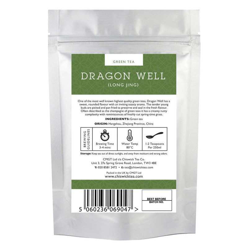 Dragon Well (Long Jing) Premium Loose Leaf Green Tea -