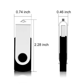 32GB Flash Drive 10 Pack, Alihelan USB 2.0 Thumb Drives Bulk Swivel Memory Stick 32G Jump Drive Zip Drive Pen Drive USB Sticks Data Storage Backup for PC Mac, Black