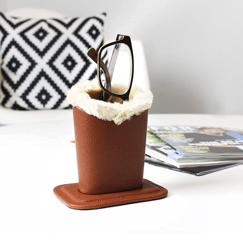 ZOOFOX 3 Pack Eyeglass Holder, PU Leather Glasses Display Stand