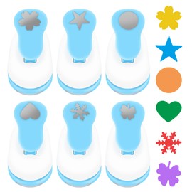 Kraft Punches 6 Sets Paper Punchers Paper Punches Punches Hole Punches Handmade Mini Craft Punches - Scrapbook DIY School Kindergarten Teacher Office Kids