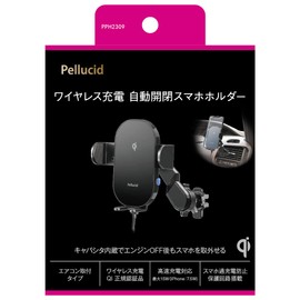Perseed PPH2309 Pellucid Car Goods Smartphone Holder, Automatic Opening and Closing Smartphone Holder, Air Conditioner Vent Fixed Type