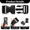 Smomend Pack of 2 Buckle 25 mm Adjustable on Both