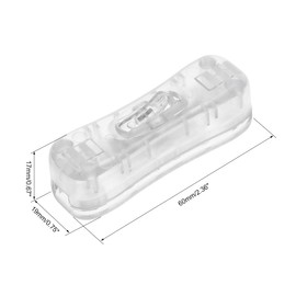 uxcell Inline Cord Switch AC 250V 2A SPST Feed-Through Rocker Switch for Bedroom Table Lamp Desk Light, Clear (Pack of 2)