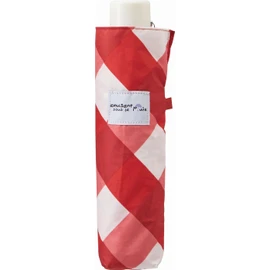 Miyajima Folding Umbrella, 21.7 inches (55 cm), Windproof Ribs, Bier Check Wine