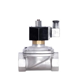 THHEPXFI 1-1/2" Normally Open Stainless Steel Solenoid Valve with LED Power Indicator 24V 12V 220V 110V(BSP-230VAC-VITON-SEAL)