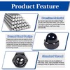 1/4"-20 Black Acorn Cap Nuts, 25Pcs Acorn Nuts, 304 Stainless