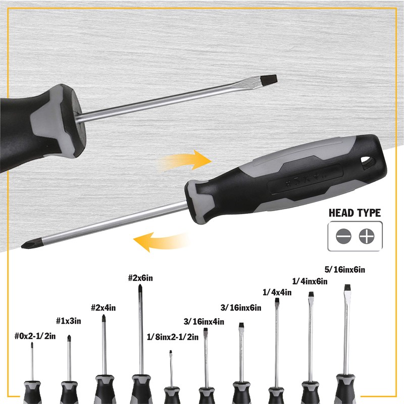 Olympia Tools 10-Piece Screwdriver Set, 88-733