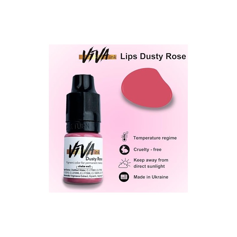 Pigmento para labios – Rosa polvoriento – Maquillaje permanente para