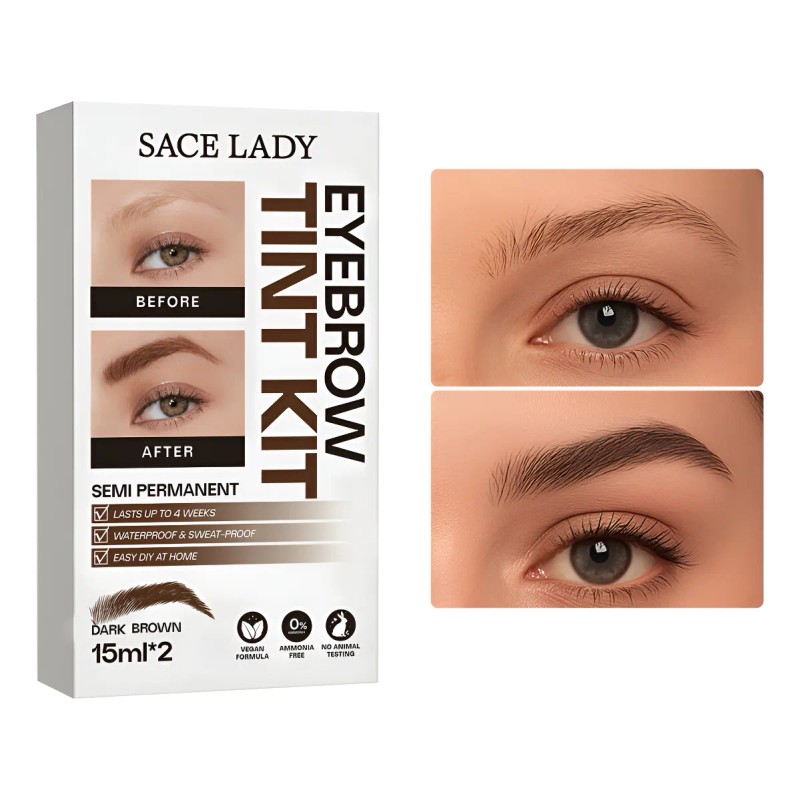 Sace Lady Kit Tinte Cejas Impermeable Profesional Castaño Oscuro