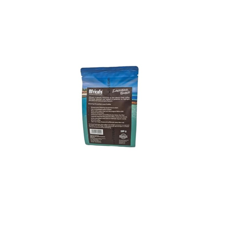 Africafe africa's finest coffee Zanzibar blend whole coffee beans medium