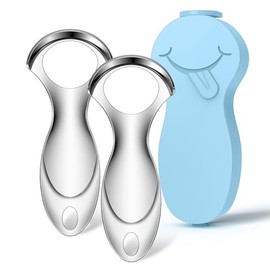 RONAVO Raspador De Lengua Limpiador De Lengua (2024) Raspador De Lengua Para Adultos Almacenamiento Portátil Eliminación De Recubrimiento De Lengua Cu