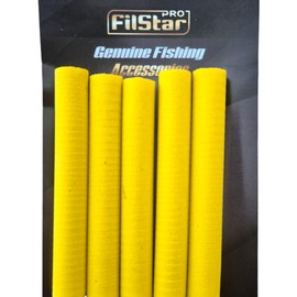 PRO FILSTAR Zig Rig Pop Up Foam Yellow Pack of 5 Diameter 10 mm, 7 cm Fishing Hook Pop Up Bait Pop Up Fishing Carp Fishing Assembly Fishing Bait Fishing Bait Feed Accessories Carp Hook Carp Set