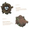 IWOWHERO 6 Pack Simulated Bird's Nest Ornaments Resin Craft for