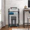 3-Tier Printer Stand with Shredder Shelf, 20" L x 14"