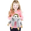VIAHART Tiger Tale Toys Sloth Plush Toy Realistic 11.8 inches