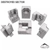 Tabletop Terrain Destroyed Sector 8mm Scale Building Pack - 6mm