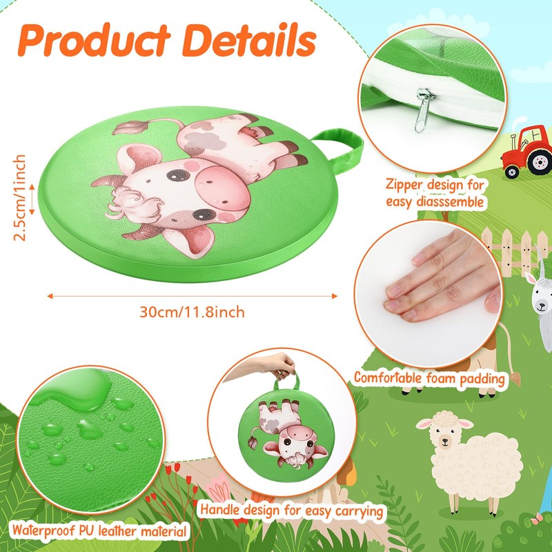 Yuntau 8 Pcs Kids Floor Cushions for Classroom Flexible Round