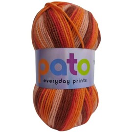 Cygnet Yarns DK Acrylic Prints Yarn, 100% Acrylic, 4.00mm Needles, 100g Balls, 290m Length per Ball, Brightly Striped Colorway (Hopscotch 695)