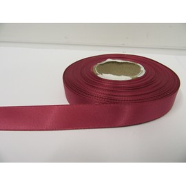 2 metres of 15mm Satin Ribbon Victorian Mulberry Dark Pink Double Sided 15 mm 1.5cm