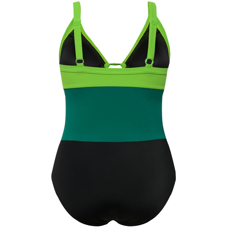 Ulla Popken Women's Swimming Costume, black