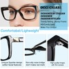 OCCI CHIARI High Power Reading Glasses Women Strongest Readers(Black 4.0x)
