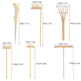 18 PCS DIY Sand Zen Garden Tools, Mini Zen Garden Rake Sets for Serenity and Spiritual Meditation, Tasteful and Elegant Zen Garden Accessories for Home Decor, and Father or Mother's Gift, by GNIEMCKIN