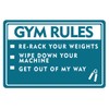 Classic Framed Plus Gym Rules Re-Rack Your Weights Wipe Down
