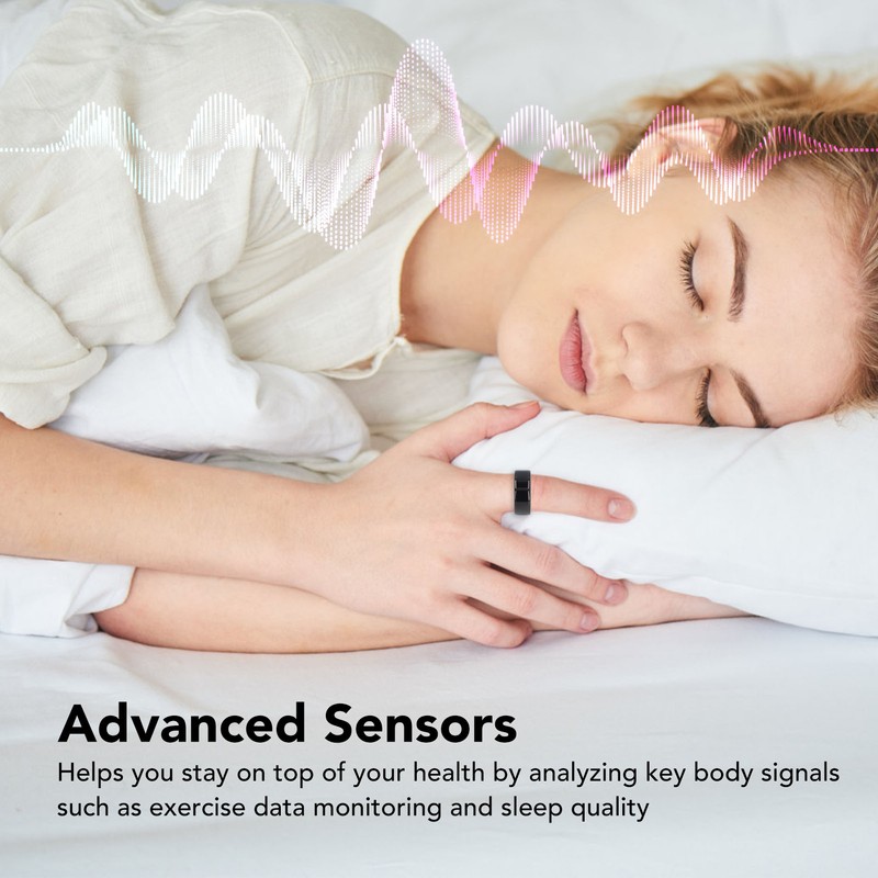 Smart Health Ring Bluetooth Sleep Monitoring Step Counting IP68 Waterproof