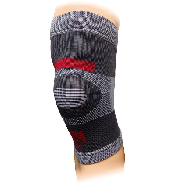 SafeTGard Multi-Compression Support Elastic Knee (Grey/Black, Medium)
