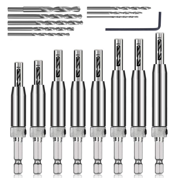 AIMLENTOOL 17pcs VIX Bits Self Centering Drill Bit Set, 1/4"