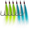 Xubbwov Bucktail Teasers 6/0 Hooks 6 pcs 2 Color (Green