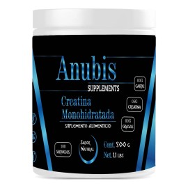 Creatina Monohidratada 500gm Anubis En Polvo Sabores Natural                                                                                          