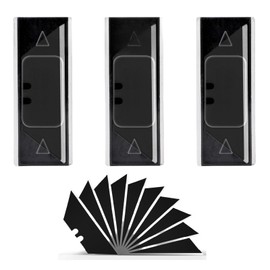 Harita Utility Knife Blades, 30 Pack Standard Replacement Blades for Heavy Duty Utility Knives and Box Cutters, Made of SK2 Black High Carbon Steel, Sharper and Thicker than Regular Silver Blades