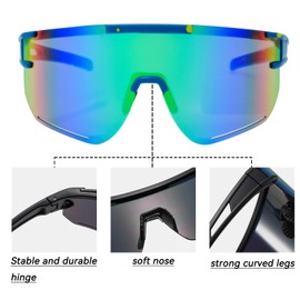 XSYKJGS Fast Glasses Sunglasses Men Women UV400 Protection Polarised Sunglasses for Riding, Skiing and Fishing in Parachuting, C3, Unit size