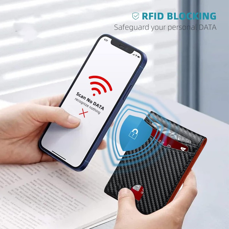 12 Slots RFID Blocking Men's Wallet Black Wallet for Men