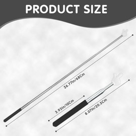 3Pcs Telescopic Teachers Pointer, Manual Teaching Stick, Conference Guide Stick Mini Retractable Teacher Pointer for Presentation, Pointing Stick for Kids Reading & Presentation Pointers(Black)